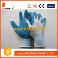 White Nylon Blue Latex Coated Labor Glove Dnl216